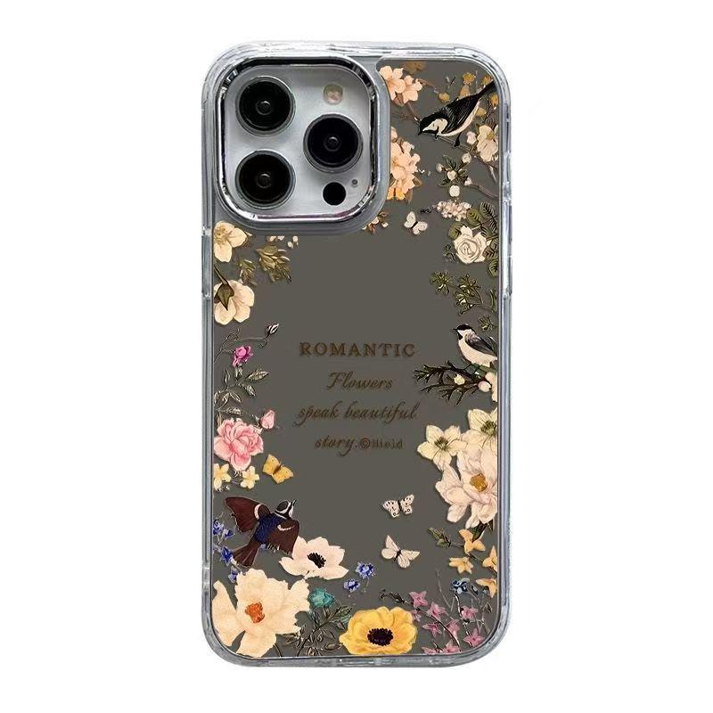

Whispering Flower iPhone Case: Compatible with iPhone 12-17 Pro Max, Mirror Finish, Elegant Design for Women iPhone 13