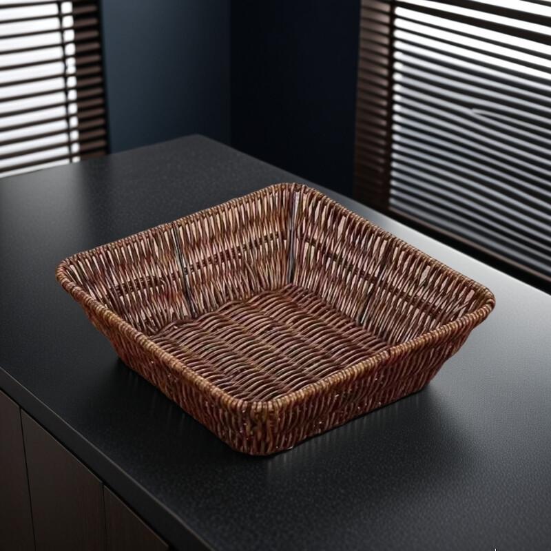 SIFAR Square Imitation Rattan Plastic Storage Basket