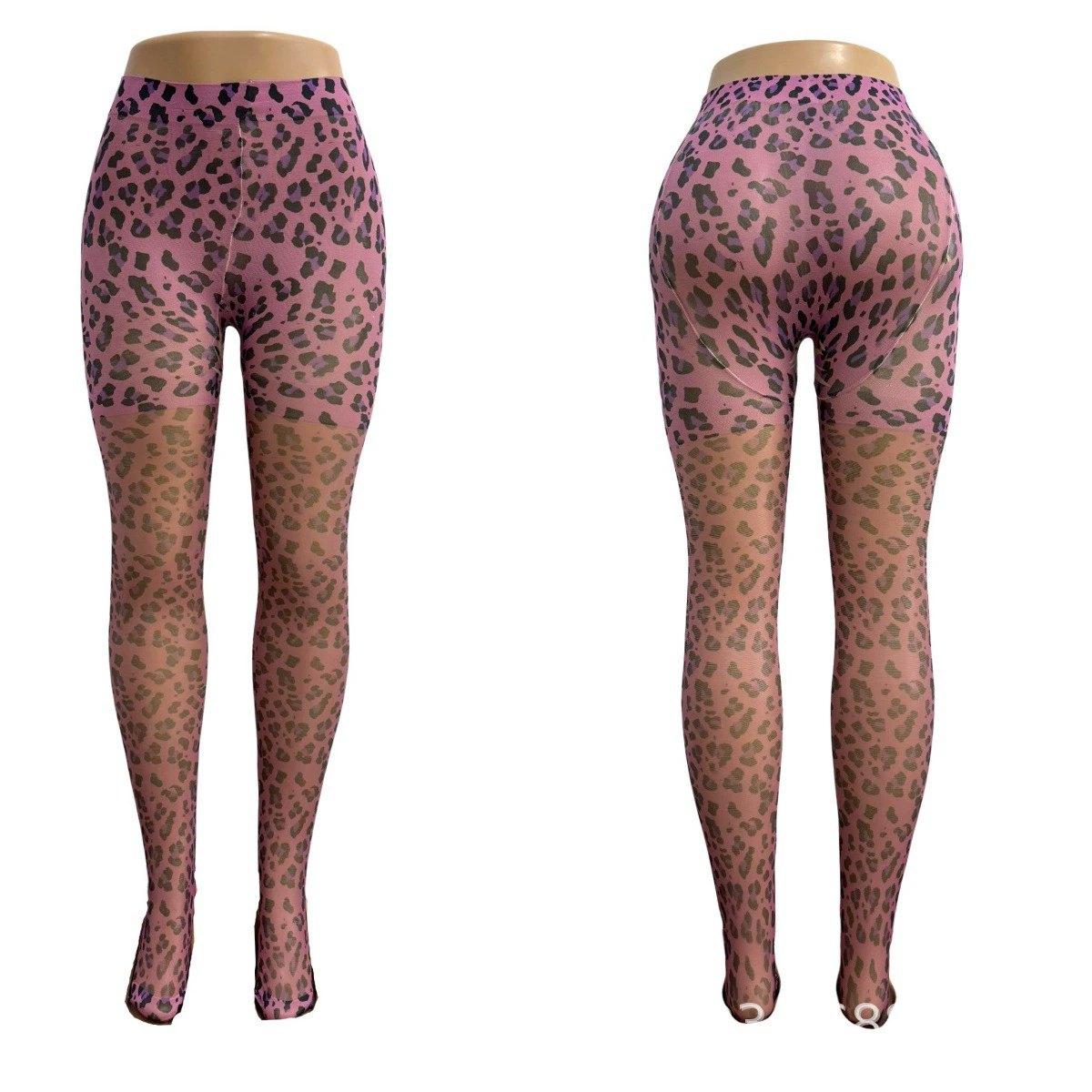 

Plus Size Tights Females s Leopard Print Graphic Oversize Pantyhose Sexy High Stretch Pantyhose Printed Thin Pants One Size