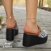 2025 Summer Women Slippers Wedges Sandals Trend High Heels Ladies Shoes Lightweight Slides Women New Beach Platform Slippers