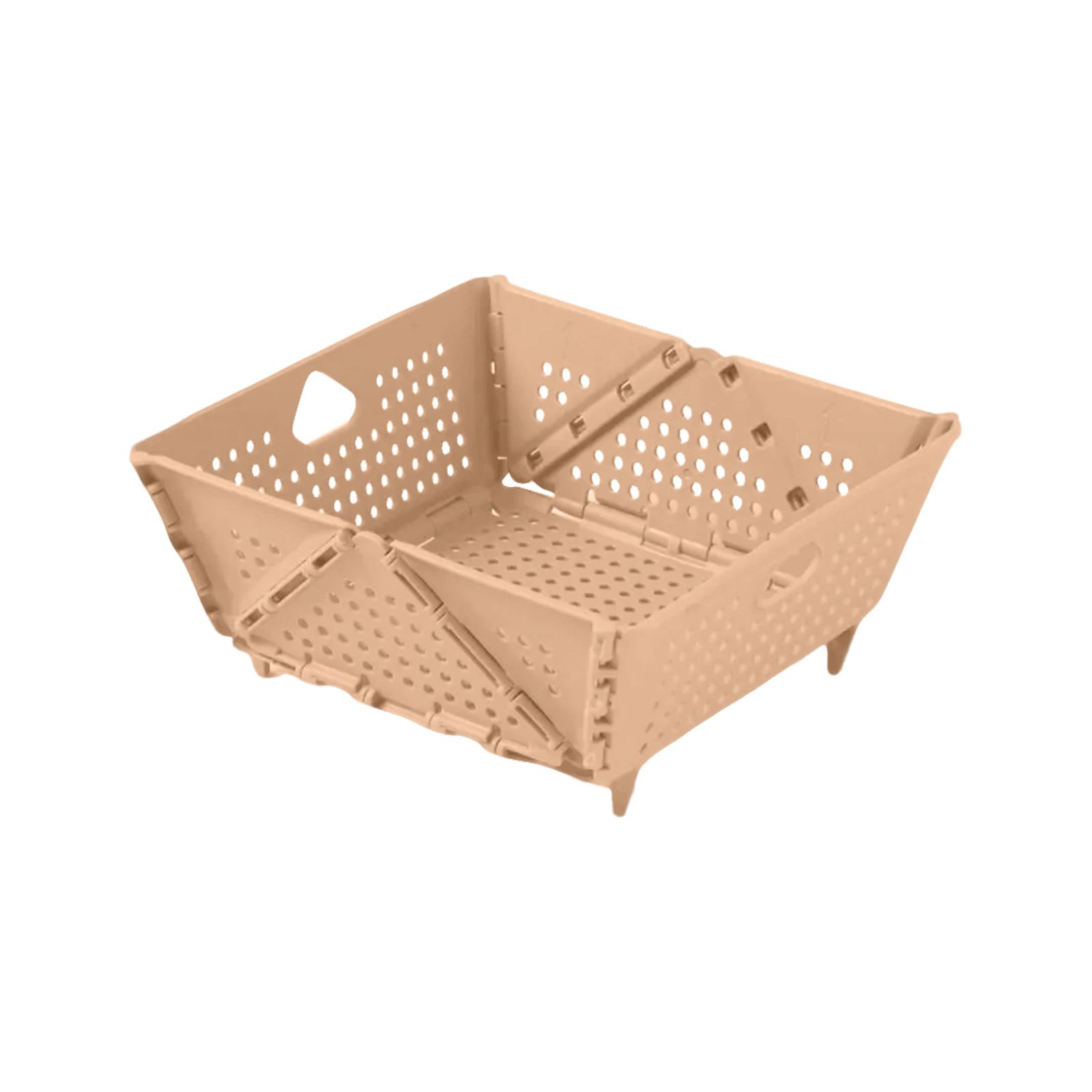 

Drain, Basket, Multifunctional Foldable Fruit Basket, Home Kitchen Washing Basket One Size бежевый