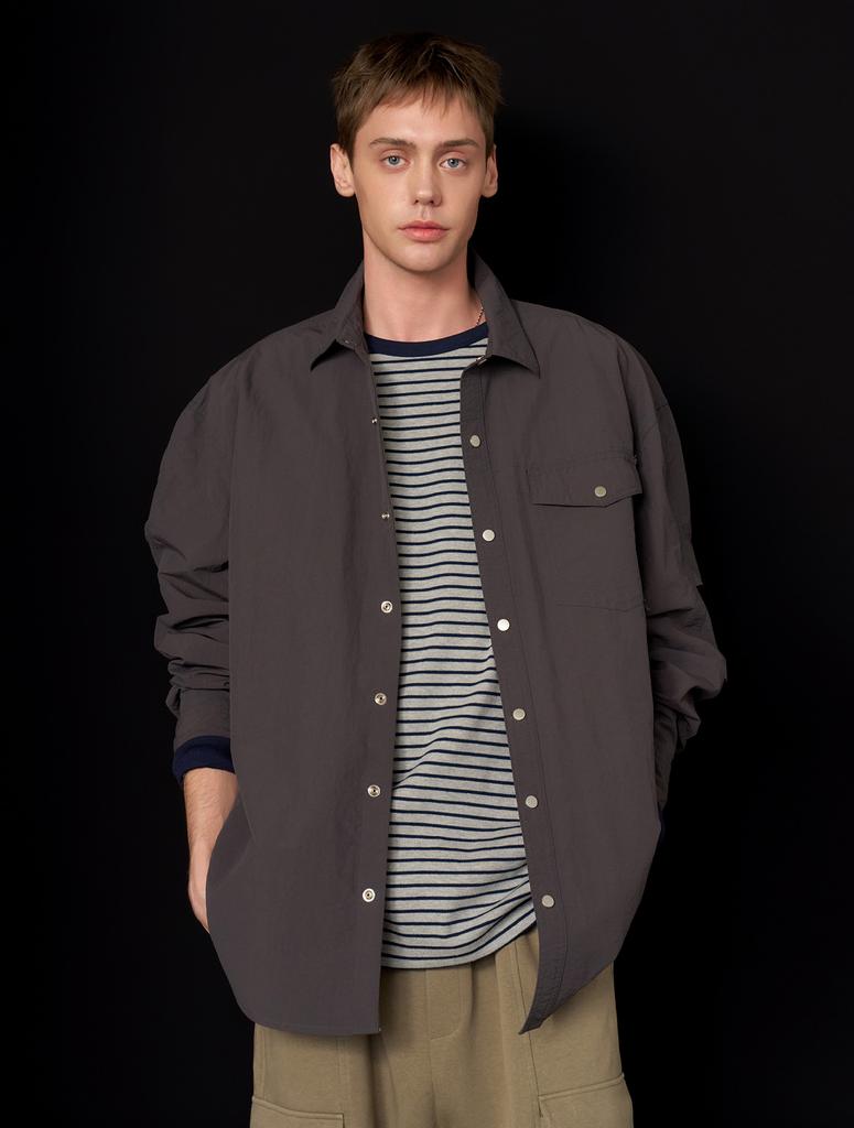 GENERALIDEA Man Nylon Shirt Jacket [Charcoal] / Sbe1M07005