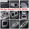 Window Lift / Shift Gear Panel / Read Lamp / Head Light Switch Sequ Cover Trim Metal Accessories For Haval F7 F7X 2018 -