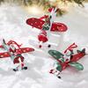 Retro Iron Christmas Pendant Antique Style Santa Claus Airplane Mailbox Santa Claus Christmas Tree Hanging Party Decor
