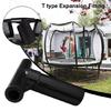 5Pcs T Shaped Pipe Sleeve Trampoline Enclosure Poles End Caps Protective Tube Trampoline T Joint Part Easy to Use