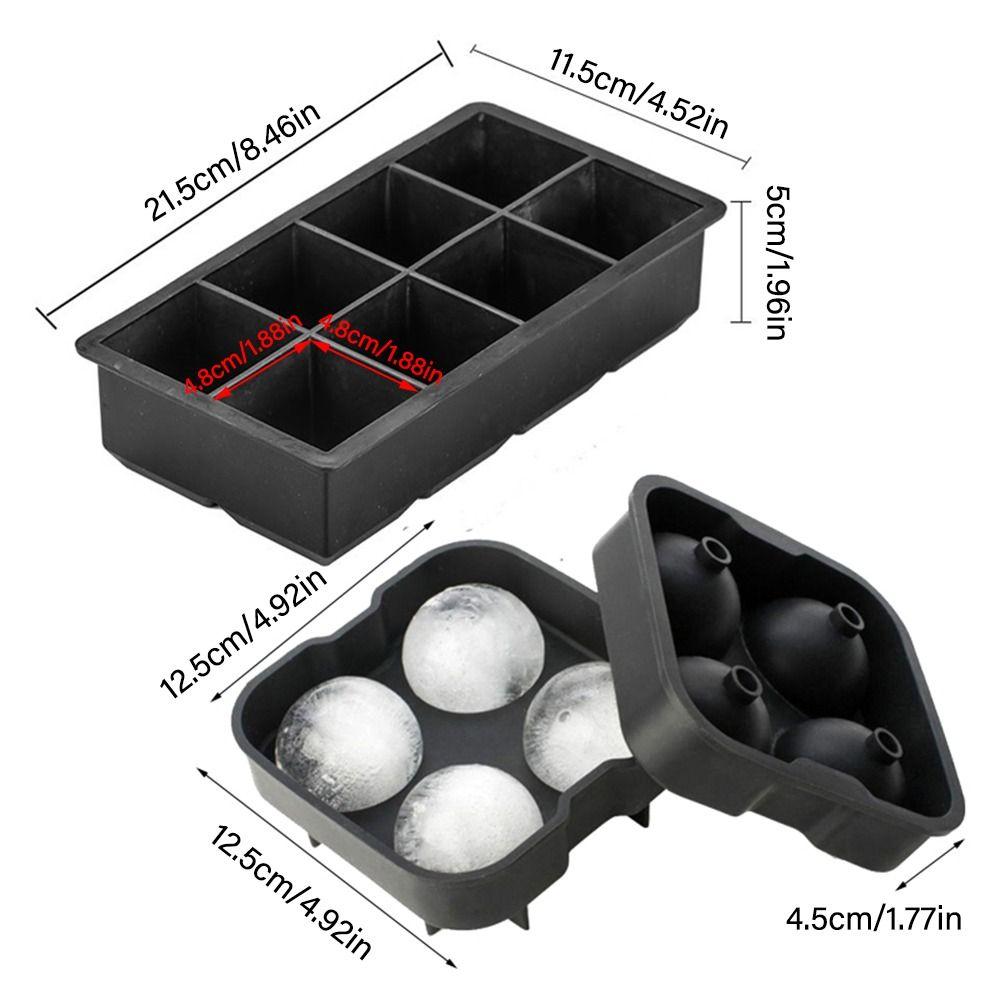 Accessories Silicone Round Square Food Grade Square Mold Ice Maker Ice Cube Tray Ice Ball Mold