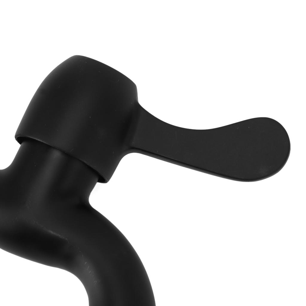 Water Faucet 304 Stainless Steel G1Celsius2 Caliber Wall Mounted Single Cold Water Tap Black