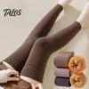 Warmth Locking Legging Socks Thickened Over-the-knee Leg Warmers for Women, Soft Thermal Sleeves, Outdoor Cold Protection Leggings Anti-slip Long Knee