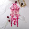 Women's Sexy Rose Embroidery Shapewear Set Ultra-Sheer Mesh Push-Up Lingerie Set