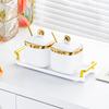 High-End Ceramic Seasoning Jar Set with Spoon - Moisture-Proof and Stylish Salt & Spice Containers for Kitchen