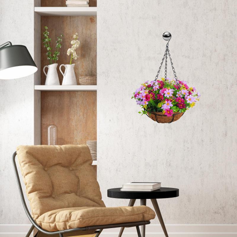 Artificial Hanging Flowers In Basket Silk Daisy Fake Flowers Chain Hanging Basket Flowerpot Wedding Home Party DIY Decoration