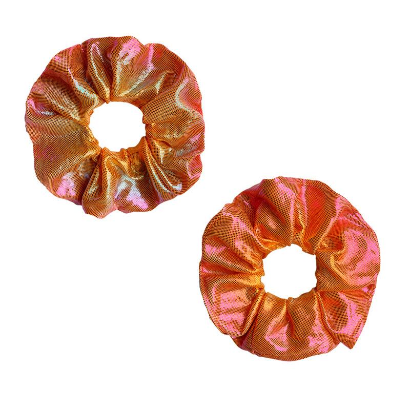 10pcs/lot Shiny Gradient Rainbow Scrunchy for Women Ponytail Holder Hair Ties Elastic Hair Bands Lady Girls Hair Scrunchies