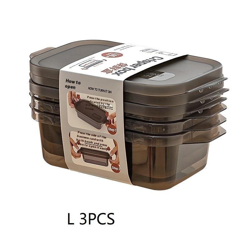 1/3 Pcs Refrigerator Food Sealed Crisper Containers Fresh Fruit Vegetables Steak Meat Storage Box Organizer Kitchen Accessories