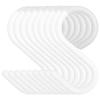 SANJAOYEE S-Shaped Hooks, Set of 9, White, Rust-Proof, Anti-Slip, S-Shaped, S-Hooks, Stable, Quiet, Universal for Bathrooms, Kitchens, Lavatory, and E