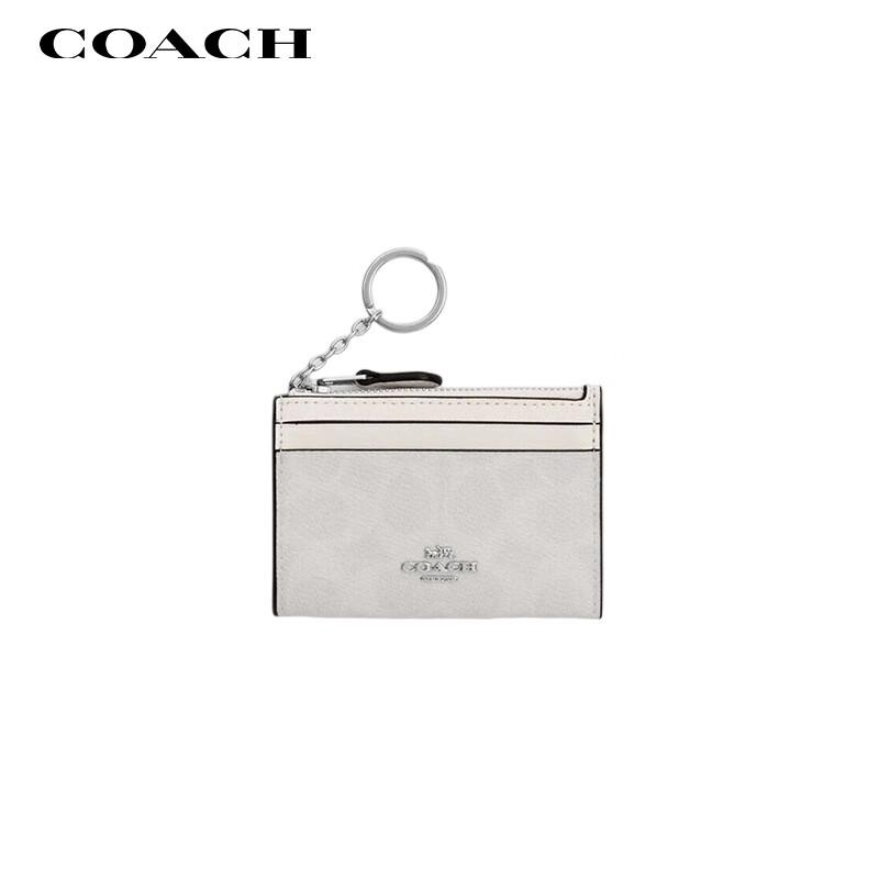 

Женский маленький кошелек COACH с монограммой на молнии