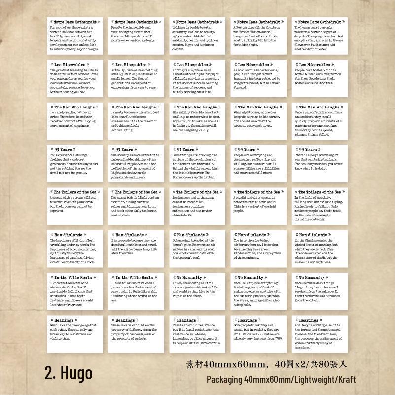 Twilight Retro Handschrift Tagebuch: Collage-Serie - Europäischer Stil, 8 Designs