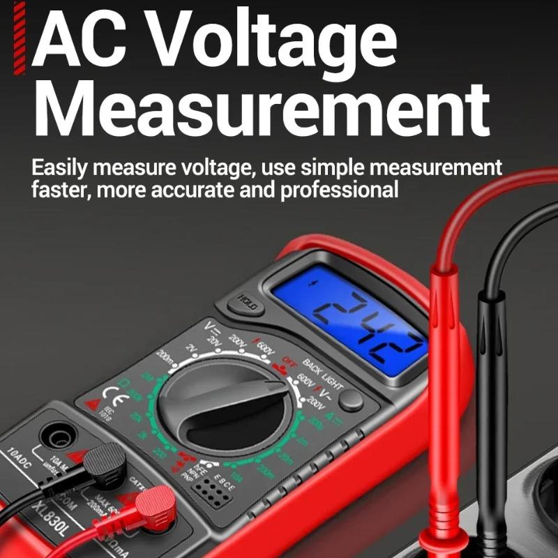 Multifunctional ANENG XL830L Digital Multimeter Smart Voltage AC/DC Resistance Ammeter HFE Triode Ohm NCV Diode Small Multimetro Tester Meter Tools