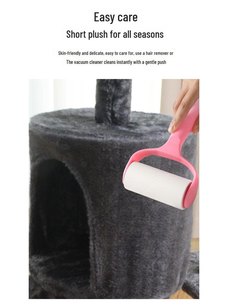 Arbore mare pentru pisici cu cadru de cățărat, pat special, platformă de sărit și stâlpi de sisal