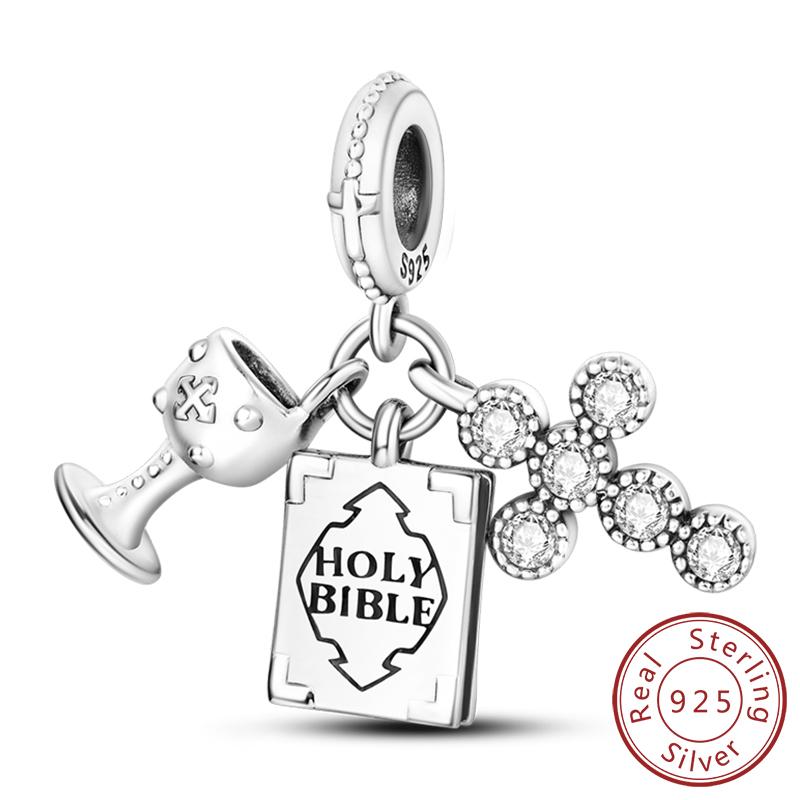 Copper Charms Beads Devil'S Eye Cross Angel Charms Fit Original Charms Bracelets Pendants Fine Diy Jewelry Making For Women