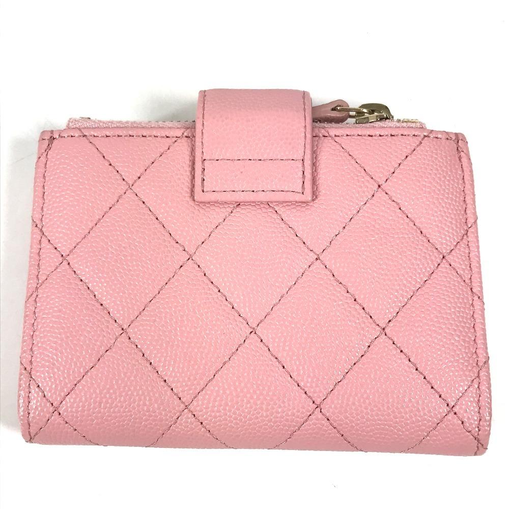 Chanel AP1928 CC Logo Quilted Matelasse Double Zip Card Case Compact Wallet