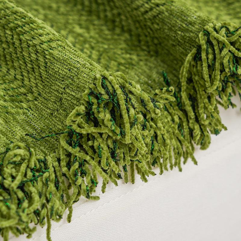 Chenille Herringbone Sofa Cover Cloth Four Seasons Universal Simple Modern Sofa Cover All-Inclusive Universal Cover Solid Color Cover Towel