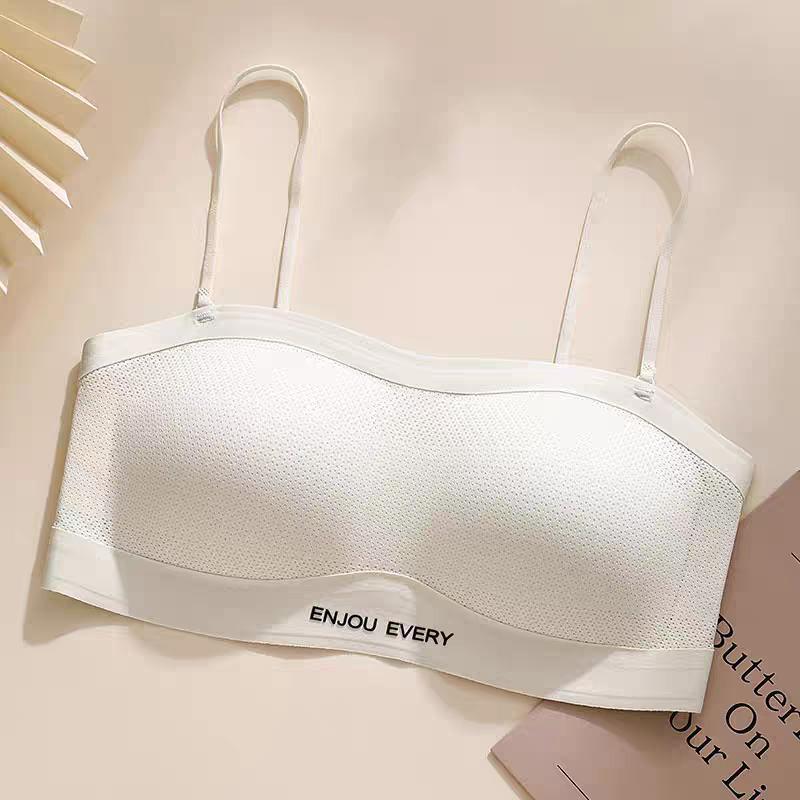 Bezszwowe Odpinane Ramiączka Antypoślizgowy Biustonosz Damski Przylegający Oddychający Zbierający Zapobiegający Opadaniu Miękki Podtrzymujący Bielizna