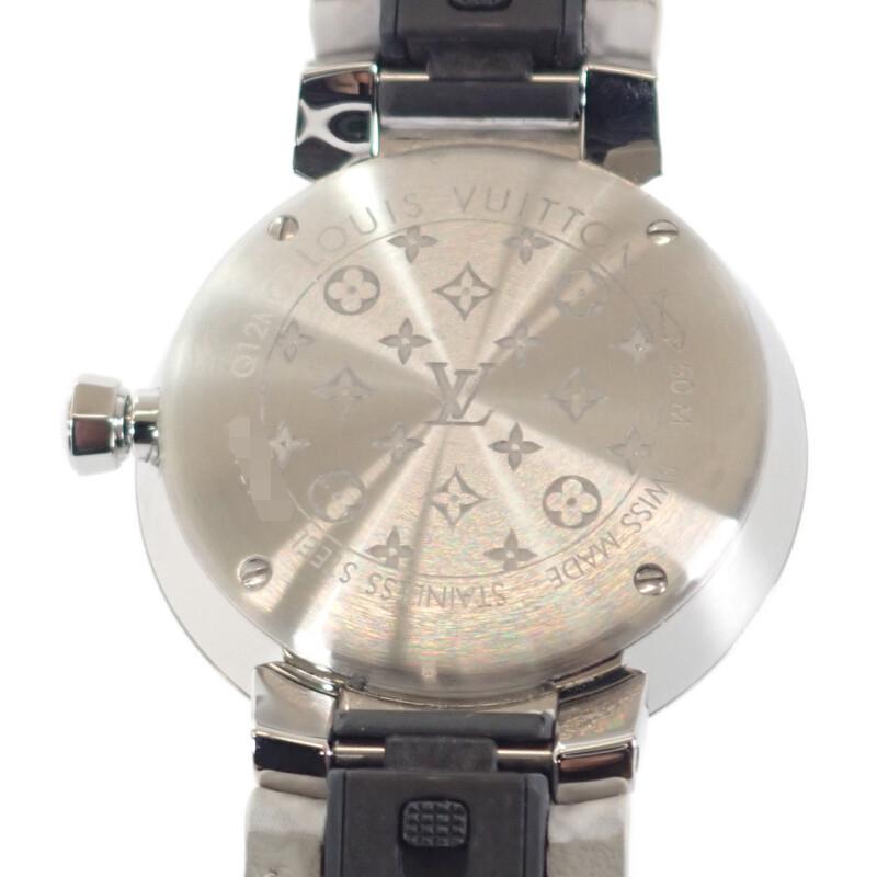 Louis Vuitton Q12MGZ Zegarki Stal nierdzewna/skóra Damski biała tarcza