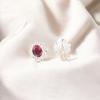 Naturlig Rosa Turmalin Ädelsten 925 Sterling Silver Smycken Örhängen 0,54" EE-151-3