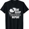 Eat Sleep Baseball Repeat Baseball Apparel - Funny Baseball T-Shirt
