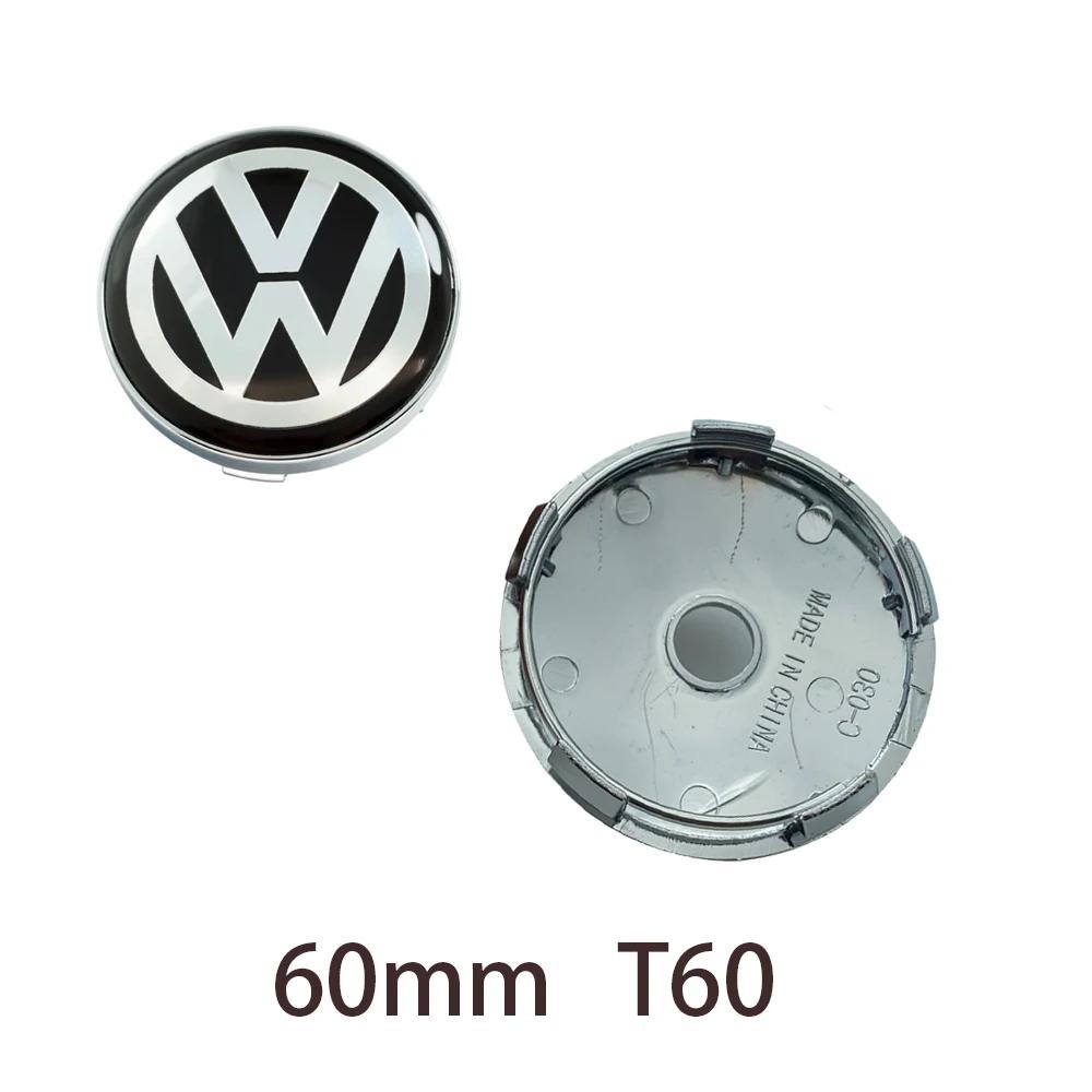 For VW Volkswagen Jetta MK5 Golf 4PCS 55mm/60mm/63mm/65mm/Car Styling Wheel Center Cap Hub Covers Badge Accessories For VW Volks