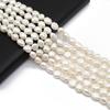 1String, White Natural Freshwater Pearls 10-11mm, Handmade Rice Shape Pearl Beads for Jewelry Making DIY Crafts, Needlework 36cm