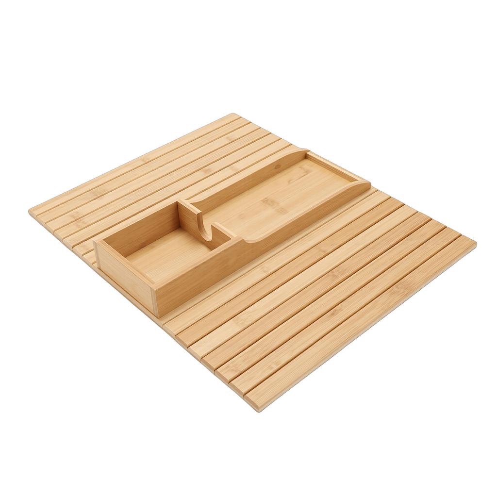 Sofa Arm Tray Anti Slip Foldable Wood Couch Armrest Table for Phone Tablet Cup Remote Control Snacks