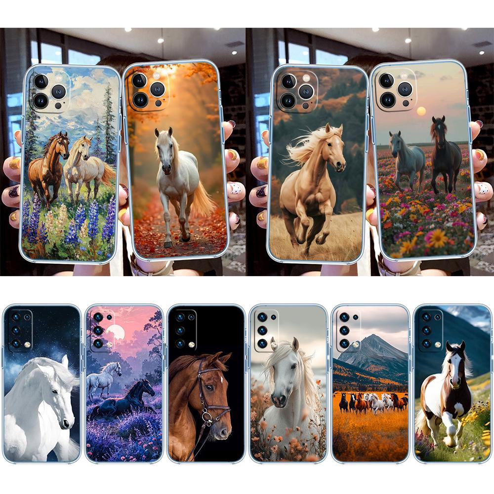 Fine Horse Transparent Phone Case for Motorola Moto G40 G04 G05 One Ace Action  Fusion + Plus Hyper Macro Vision Zoom