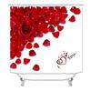 European And American Style Romantic Love Valentine's Day Printing Shower Curtain Floor Mat Bathroom Bottom Pad Toilet Pad