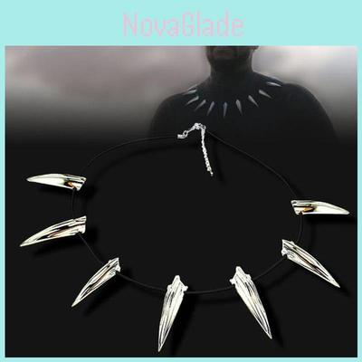 Elegante collar de aleación inspirado en Pantera Negra para hombres y mujeres