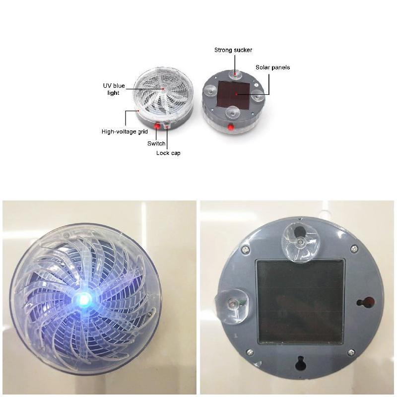 Buy Mosquito Bug Shock Wireless Solar Powered Lamp Killer Insect ...