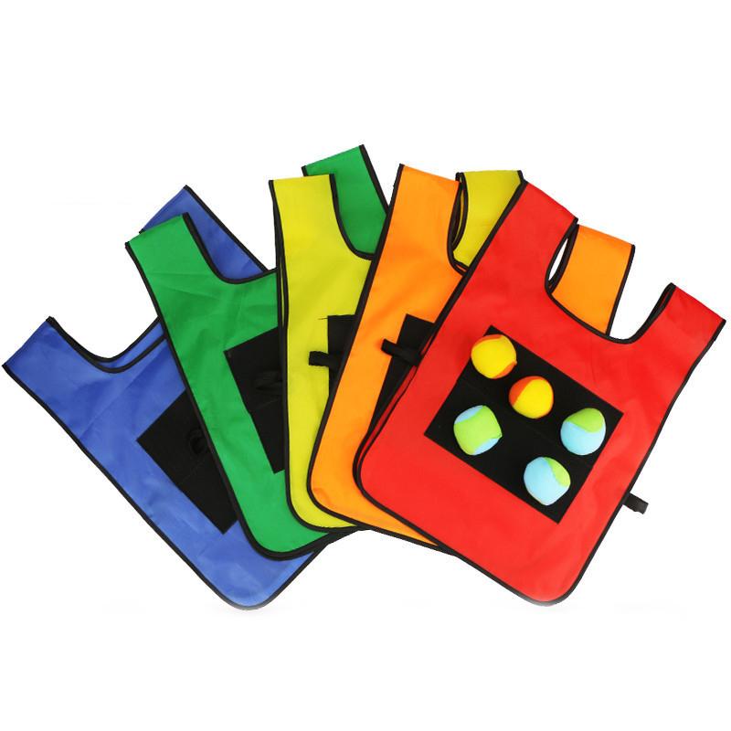 Barneidrettsleker Klistreballvester med Myke Baller Fargerik Foreldre-Barn Trening Utendørsaktivitet Spill Kasteball TMZ