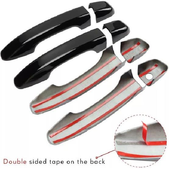 For 2018     Honda Accord Door Handle Covers Overlay GLOSS BLACK