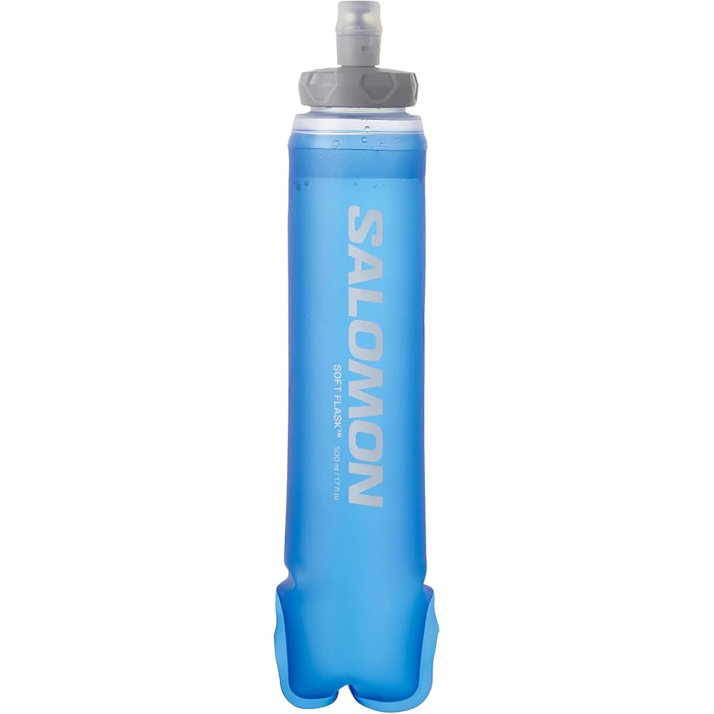 Salomon Soft Flask 500ml Collapsible Hydration Bottle Clear Blue 2022 Model