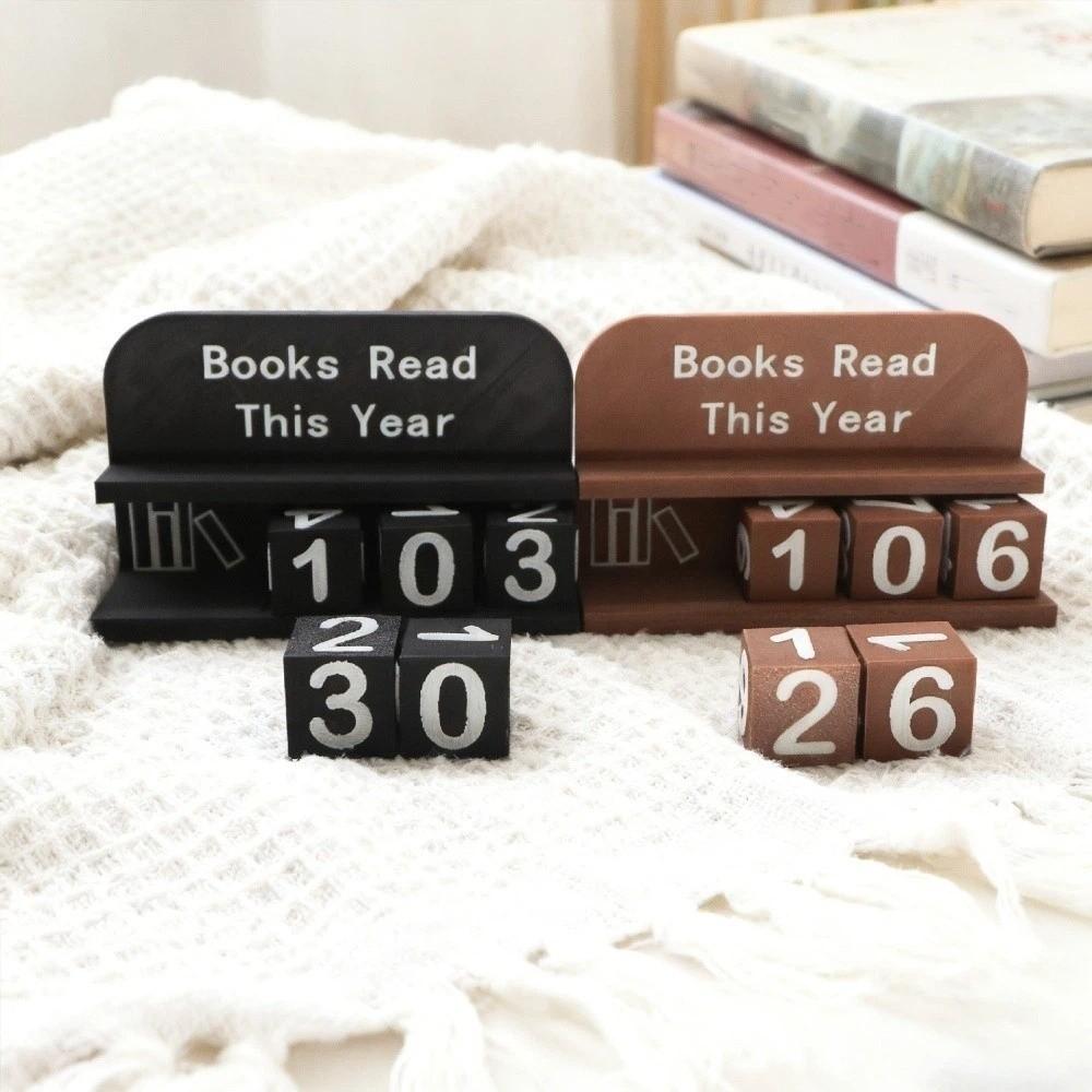 3D Printed Book Read Counter Wear Resist Plastic Reading Tracker Reading Goal Display This Year Book Tracker