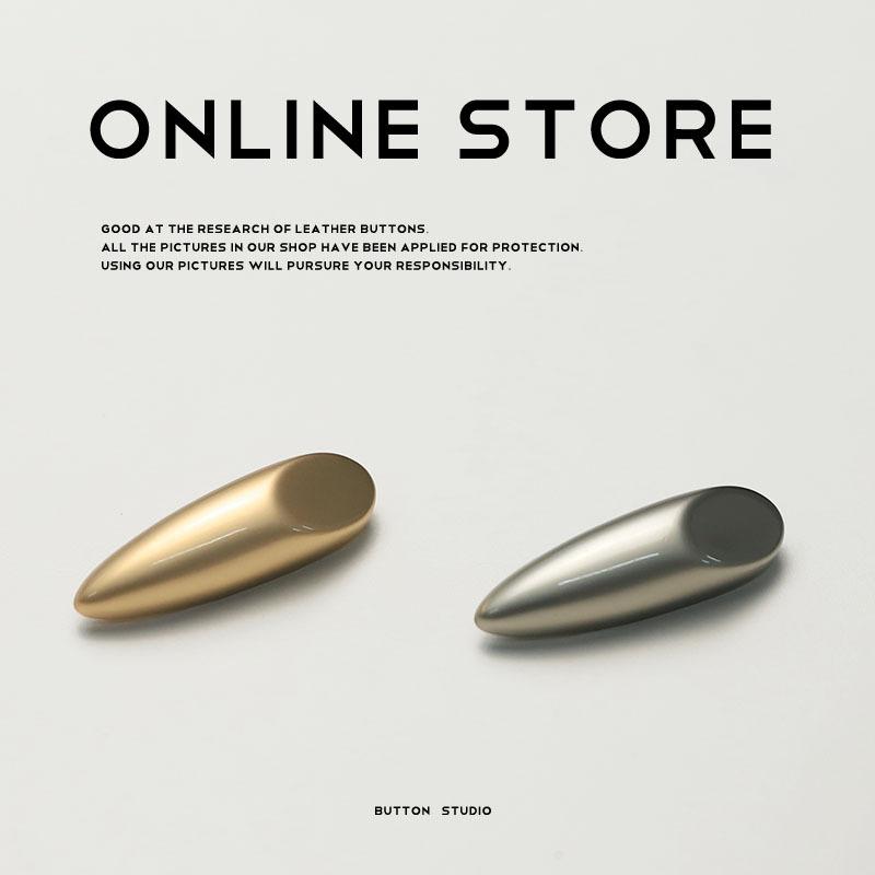 Xiaoxiang Minimalist Style Long Metal Button Double-Sided Nylon Fur Coat Tweed Jacket Decorative Button