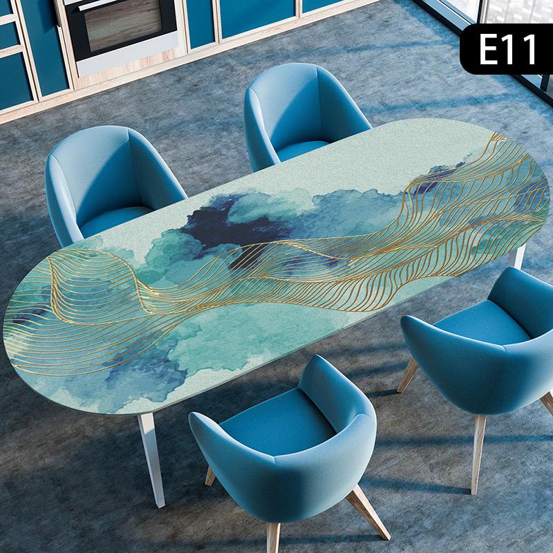 Oval Table Cover Oil-Proof Elastic Fitted Edge Dining Tablecloth Waterproof Outdoor Picnic Courtyard Coffee Tea Table Cloth