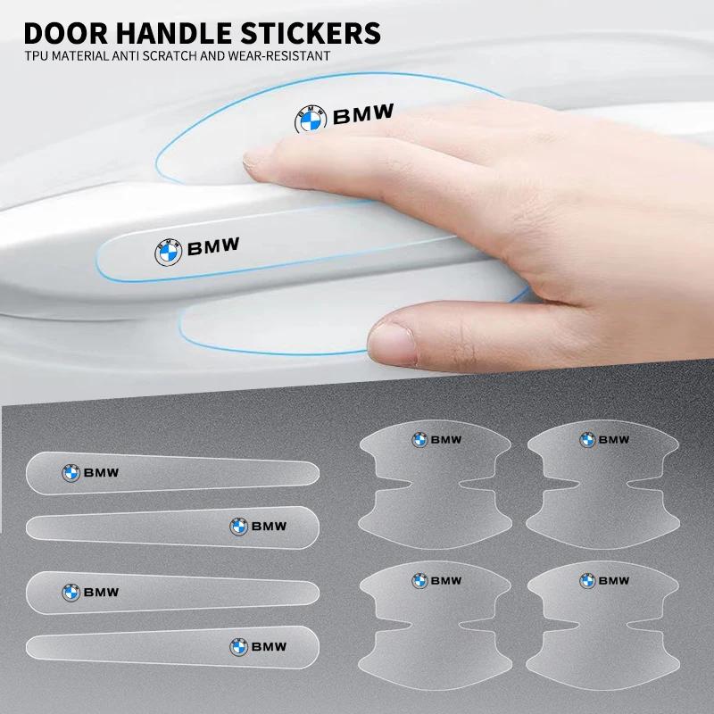 8pcs Car Door Bowl Anti-scratch Badge Clear Door Handle Sticker For BMW X1 X2 X3 X5 X4 X6 X7 G30 G20 G32 G11 G12 F40 F30 F20 F1