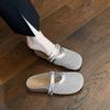 Fashion CRLAYDK Fashion Mule for Women Mesh Hollow Out Backless Loafers Slip On Flat Casual Ladies Walking Lazzy Slides Buckle Slippers