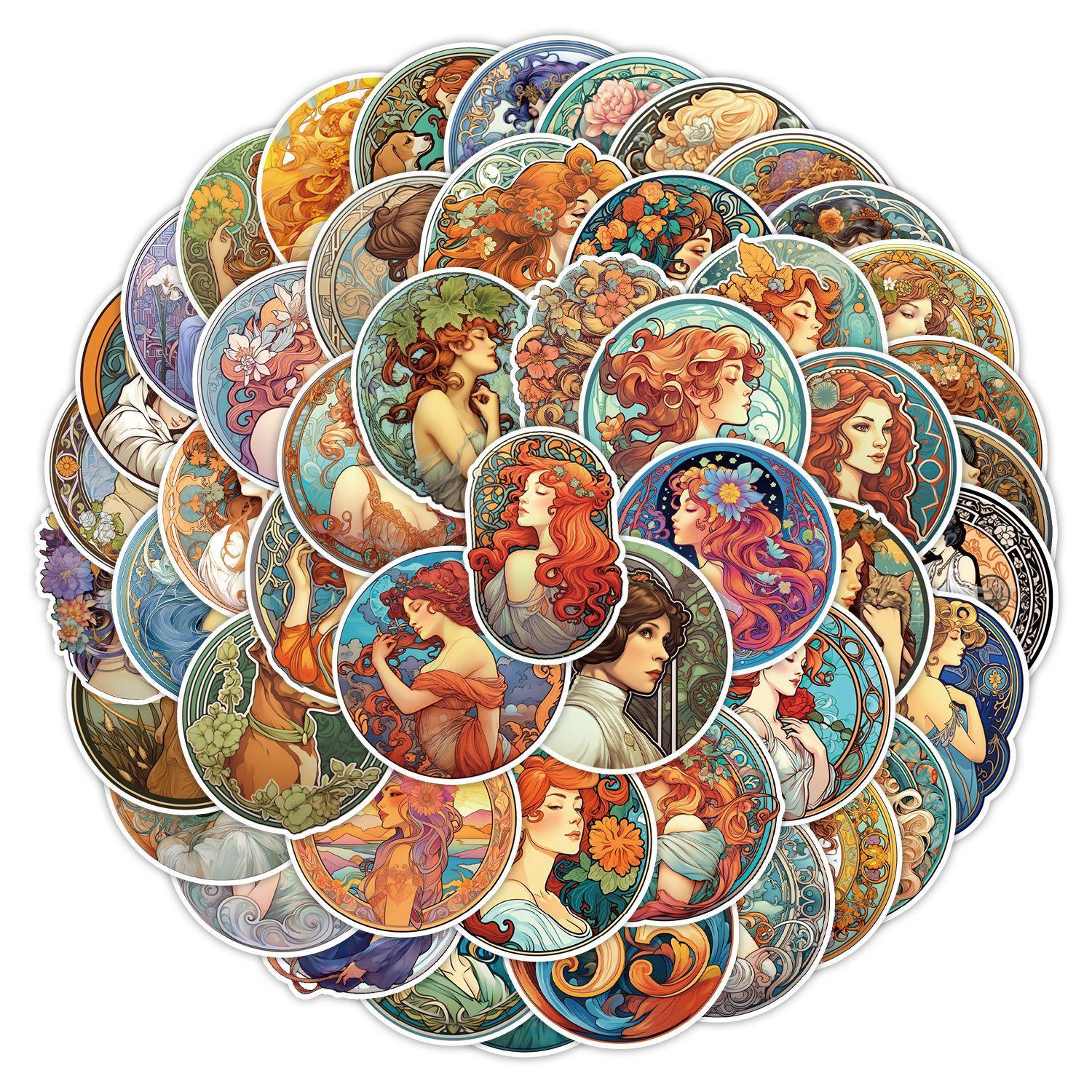 

50 Muxiafeng Graffiti Stickers Skateboard Suitcase Computer Decoration Stickers Waterproof Creative Cartoon Stickers