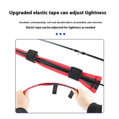 Portable Fishing Rod Storage Bag Adjustable Fishing Rod Belt Protector Reel Fishing Accessories Foldable Pole Tip Guard Sleeve