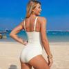 New "Instagram-Style" Western-Inspired Women's One-Piece Swimsuit — Mesh-Paneled Beach Bikini Swimwear 0789