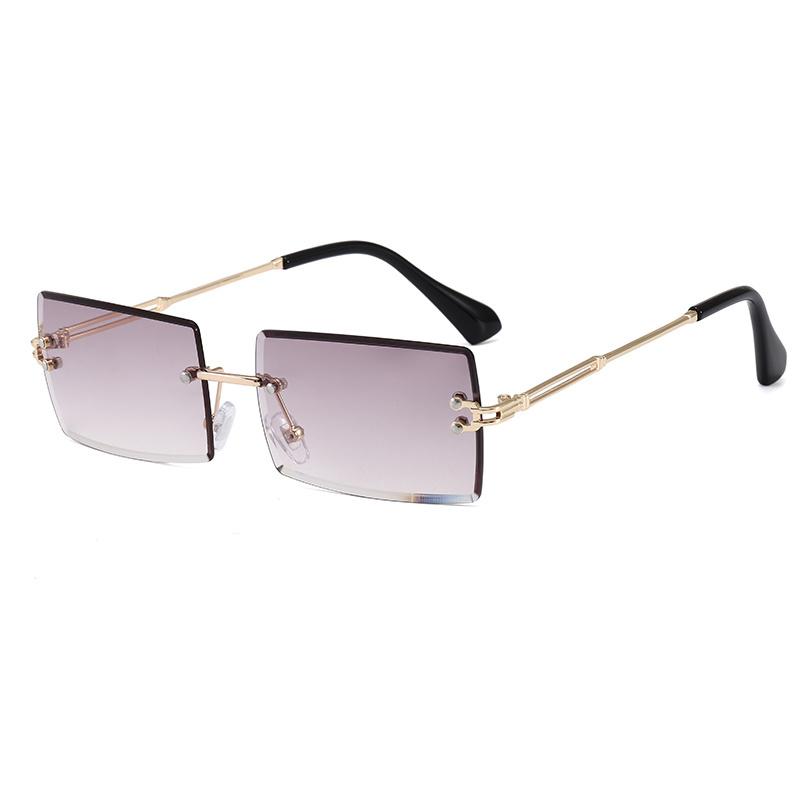 Superhot Eyewear A0365 Rimless Rectangle Sunglasses UV400 Tinted Lens for Men & Women 2025 Styling C1