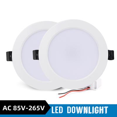 LED Downlight 3W 6W 9W 12W 15W 18W Gömme Yuvarlak LED Tavan Lambası AC 110V 220V 240V İç Aydınlatma Sıcak Soğuk Beyaz Işık