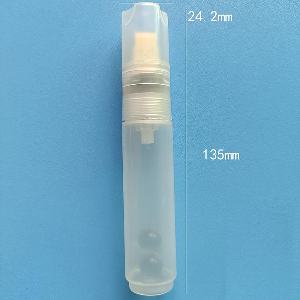 Prázdne popisovače na farbu 10 mm Plochý alebo okrúhly hrot Akrylové Prázdny popisovač Priehľadné telo popisovača Plniteľný prázdny popisovač na farbu na kreslenie